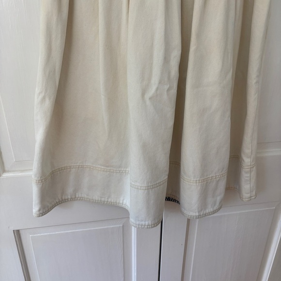 Ulla‎ Johnson Ames Denim Dress Whitewash Corset Empire Waist Puff Sleeve Size 4 - Picture 14 of 16